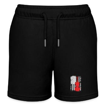 4. Juli USA Violine - Kinder Organic Joggingshorts Mini Bolter von Stanley/Stella - Schwarz - Vorne