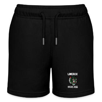 Limerick Kicks Ass Ireland - Kids Organic Sweat Shorts by Stanley/Stella - black - Front