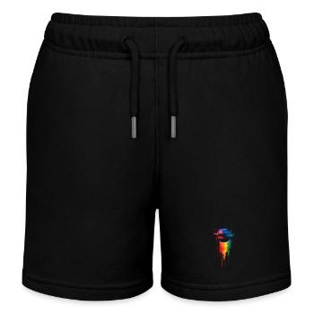 Subtil et cool Dripping Pride drapeau arc en ciel Design - Short de jogging enfant bio Stanley/Stella - noir - Devant
