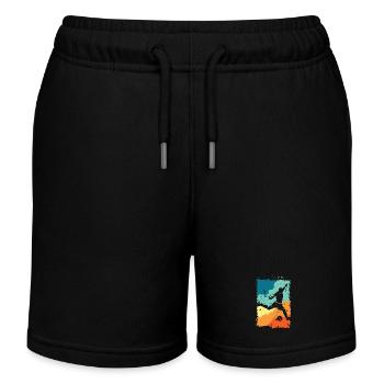 Joueur de football couleur explosion shot rétro vintage - Short de jogging enfant bio Stanley/Stella - noir - Devant