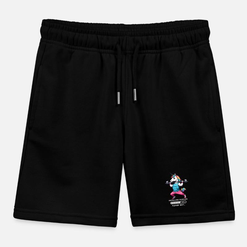 Bodybuilder Einhorn Kinder Organic Joggingshorts Mini Bolter von Stanley/Stella