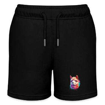 Alpaka - Kinder Organic Joggingshorts Mini Bolter von Stanley/Stella - Schwarz - Vorne