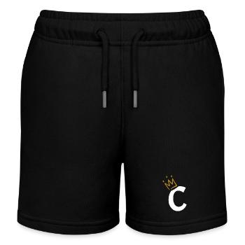 Buchstabe C - Anfangsbuchstabe C - Kinder Organic Joggingshorts Mini Bolter von Stanley/Stella - Schwarz - Vorne