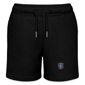 Skull Skeleton Chef - Kids Organic Sweat Shorts by Stanley/Stella - black - Front