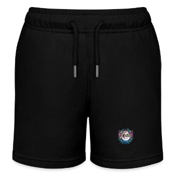 Kreta 2024 Bunt - Kinder Organic Joggingshorts Mini Bolter von Stanley/Stella - Schwarz - Vorne