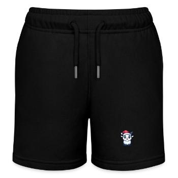 Mountain Goat Christmas Cute - Kids Organic Sweat Shorts by Stanley/Stella - black - Front