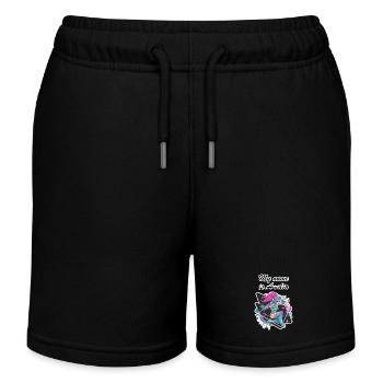 Mein Name ist Amelia 2026 - Kinder Organic Joggingshorts Mini Bolter von Stanley/Stella - Schwarz - Vorne