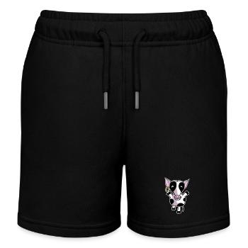 Vache heureuse - Short de jogging enfant bio Stanley/Stella - noir - Devant