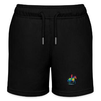 Équitation Coloré - Short de jogging enfant bio Stanley/Stella - noir - Devant