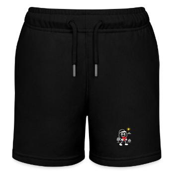 Ribbo mit Herz voller Liebe - Kinder Organic Joggingshorts Mini Bolter von Stanley/Stella - Schwarz - Vorne