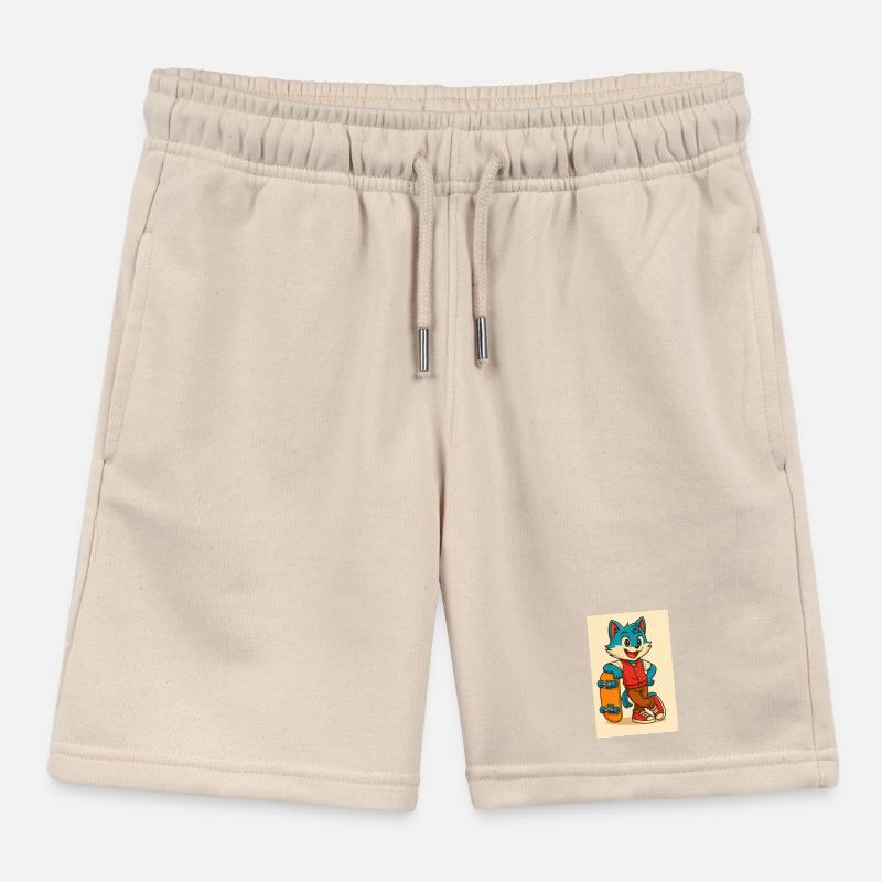 Scooter Fox mit Skateboard Kinder Organic Joggingshorts Mini Bolter von Stanley/Stella