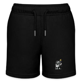 Ribbo plays guitar with heart - Kids Organic Sweat Shorts by Stanley/Stella - black - Front