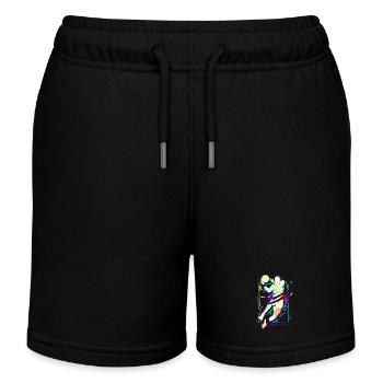 Joueur de basket-ball Slamdunk Joueur de basket-ball - Short de jogging enfant bio Stanley/Stella - noir - Devant