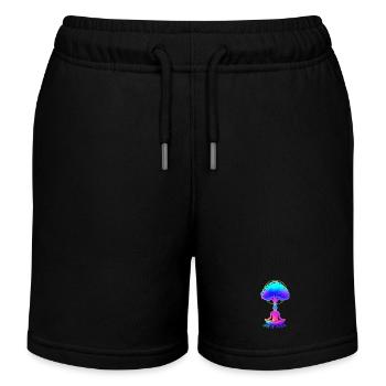 Neonbaum der Meditation - Kinder Organic Joggingshorts Mini Bolter von Stanley/Stella - Schwarz - Vorne