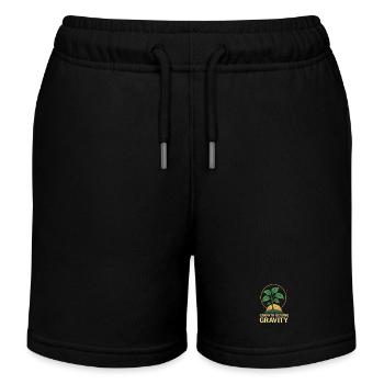 „Mystische Pflanze – Trendy Nature Art“ - Kinder Organic Joggingshorts Mini Bolter von Stanley/Stella - Schwarz - Vorne
