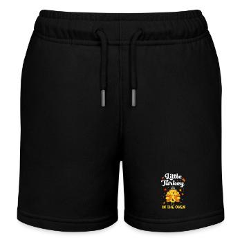 Thanksgiving Gender Reveal Werdende Mutter - Kinder Organic Joggingshorts Mini Bolter von Stanley/Stella - Schwarz - Vorne