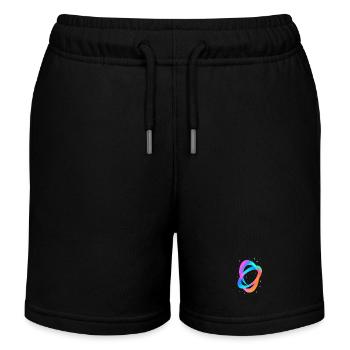 Future Fusion – Neon Flow Vibes - Kinder Organic Joggingshorts Mini Bolter von Stanley/Stella - Schwarz - Vorne