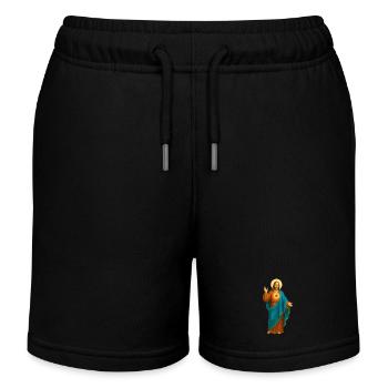 Sacred Heart Iconic Print - Kids Organic Sweat Shorts by Stanley/Stella - black - Front