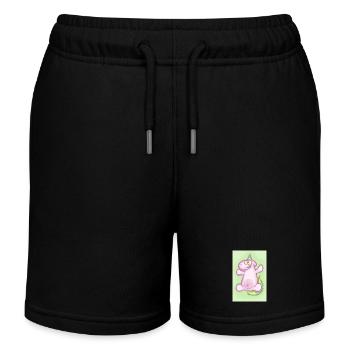 Das Einhorn - Kinder Organic Joggingshorts Mini Bolter von Stanley/Stella - Schwarz - Vorne