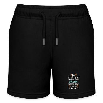 So sieht ein richtig cooler Fallschirmspringer aus - Kinder Organic Joggingshorts Mini Bolter von Stanley/Stella - Schwarz - Vorne