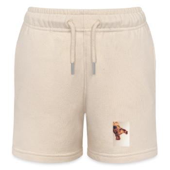 Neugieriges Welpenporträt - Kinder Organic Joggingshorts Mini Bolter von Stanley/Stella - Natur - Vorne
