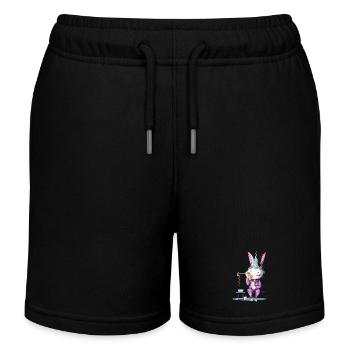 Unicorn in Pyjamas Coffee Magic - Kids Organic Sweat Shorts by Stanley/Stella - black - Front