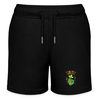 Fiesta Like I'm 6 Kaktus - Kinder Organic Joggingshorts Mini Bolter von Stanley/Stella - Schwarz - Vorne