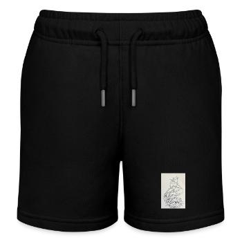Labyrinthe en boucle de chemins - Short de jogging enfant bio Stanley/Stella - noir - Devant