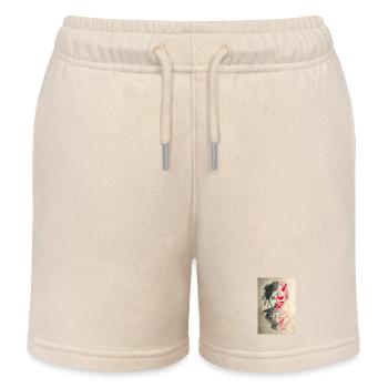 Dualitätsporträt: Frau und Oni - Kinder Organic Joggingshorts Mini Bolter von Stanley/Stella - Natur - Vorne