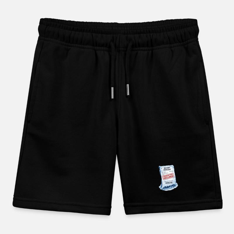 Frozen Receipt: Declined Transaction Kids Organic Sweat Shorts by Stanley/Stella