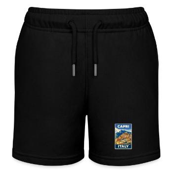 Capri Italie – Affiche de voyage vintage en Méditerranée - Short de jogging enfant bio Stanley/Stella - noir - Devant