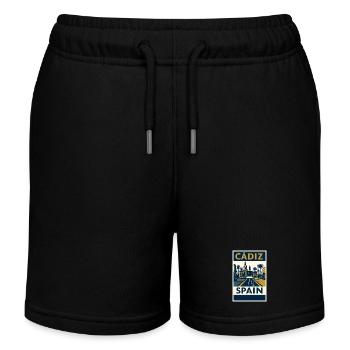 Cádiz Spanien – Retro Reiseposter Navy/Gold - Kinder Organic Joggingshorts Mini Bolter von Stanley/Stella - Schwarz - Vorne