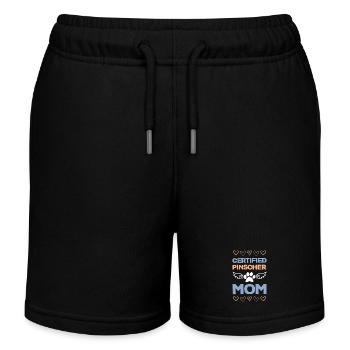 Pinscher Mom Certified - Kinder Organic Joggingshorts Mini Bolter von Stanley/Stella - Schwarz - Vorne