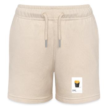 Fries Fin de la discussion – Design minimaliste - Short de jogging enfant bio Stanley/Stella - écru doux - Devant