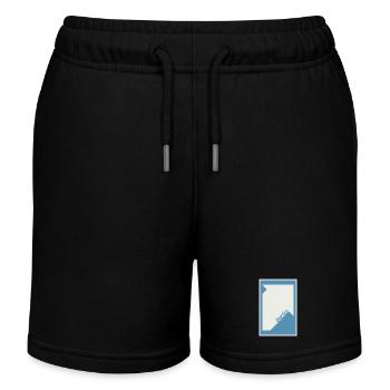 Direction Poster Blue – Modern Minimal - Kids Organic Sweat Shorts by Stanley/Stella - black - Front