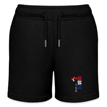 Made in Croatia, born in Croatia - Kids Organic Sweat Shorts by Stanley/Stella - black - Front