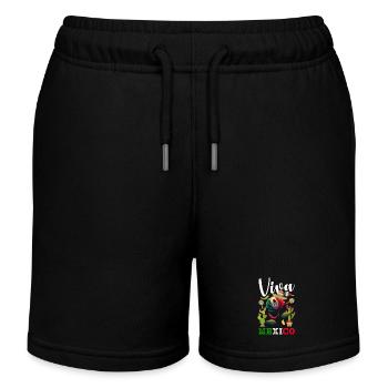 Mexiko Stolz & Heimat Mexikaner Mexico Flagge - Kinder Organic Joggingshorts Mini Bolter von Stanley/Stella - Schwarz - Vorne