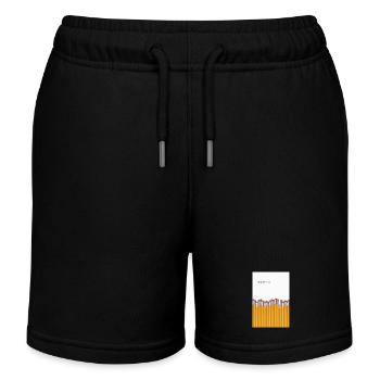 Perfection Minimalist Irony Design - Kids Organic Sweat Shorts by Stanley/Stella - black - Front