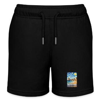 Mogadishu Somalia Starry Night - Kinder Organic Joggingshorts Mini Bolter von Stanley/Stella - Schwarz - Vorne