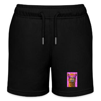 Kamel - Kinder Organic Joggingshorts Mini Bolter von Stanley/Stella - Schwarz - Vorne