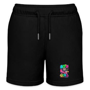 Retour rétro au design vintage des années 80 - Short de jogging enfant bio Stanley/Stella - noir - Devant