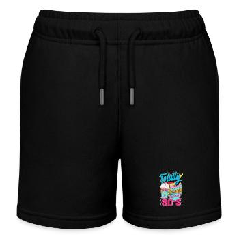 Retour rétro au design vintage des années 80 - Short de jogging enfant bio Stanley/Stella - noir - Devant