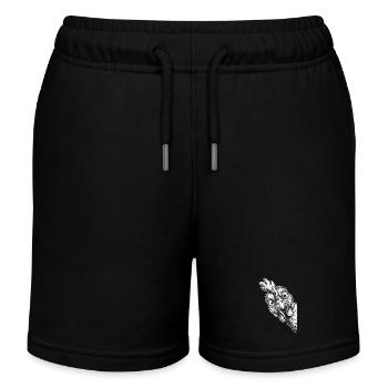 Lustiges peeking Huhn - Kinder Organic Joggingshorts Mini Bolter von Stanley/Stella - Schwarz - Vorne