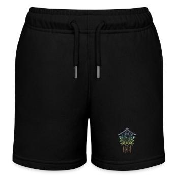 cuckoo clock - Kids Organic Sweat Shorts by Stanley/Stella - black - Front