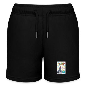 Geburtstags-Taubenparty - Kinder Organic Joggingshorts Mini Bolter von Stanley/Stella - Schwarz - Vorne