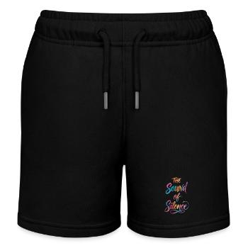 Le Son du Silence Peinture de texte colorée - Short de jogging enfant bio Stanley/Stella - noir - Devant