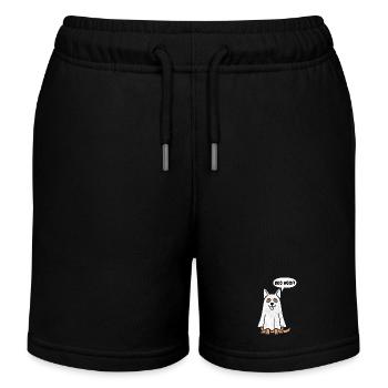 German Shepherd Boo Woof -  Funny Halloween Dog - Kids Organic Sweat Shorts by Stanley/Stella - black - Front