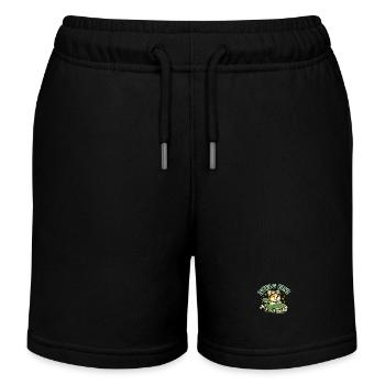 Get on board! Corgi in the car - Kids Organic Sweat Shorts by Stanley/Stella - black - Front