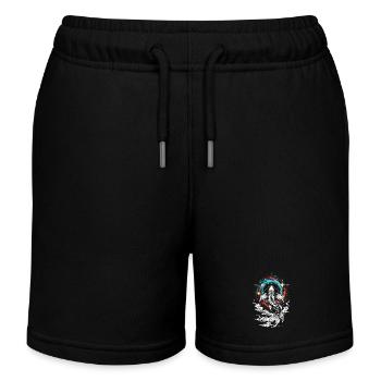 Celestial Koi ⭐ - Kids Organic Sweat Shorts by Stanley/Stella - black - Front