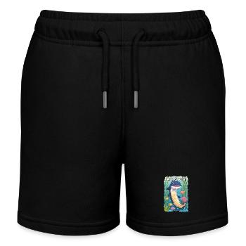 Aal Spruch Cartoonstyle - Aals ob! - Kinder Organic Joggingshorts Mini Bolter von Stanley/Stella - Schwarz - Vorne